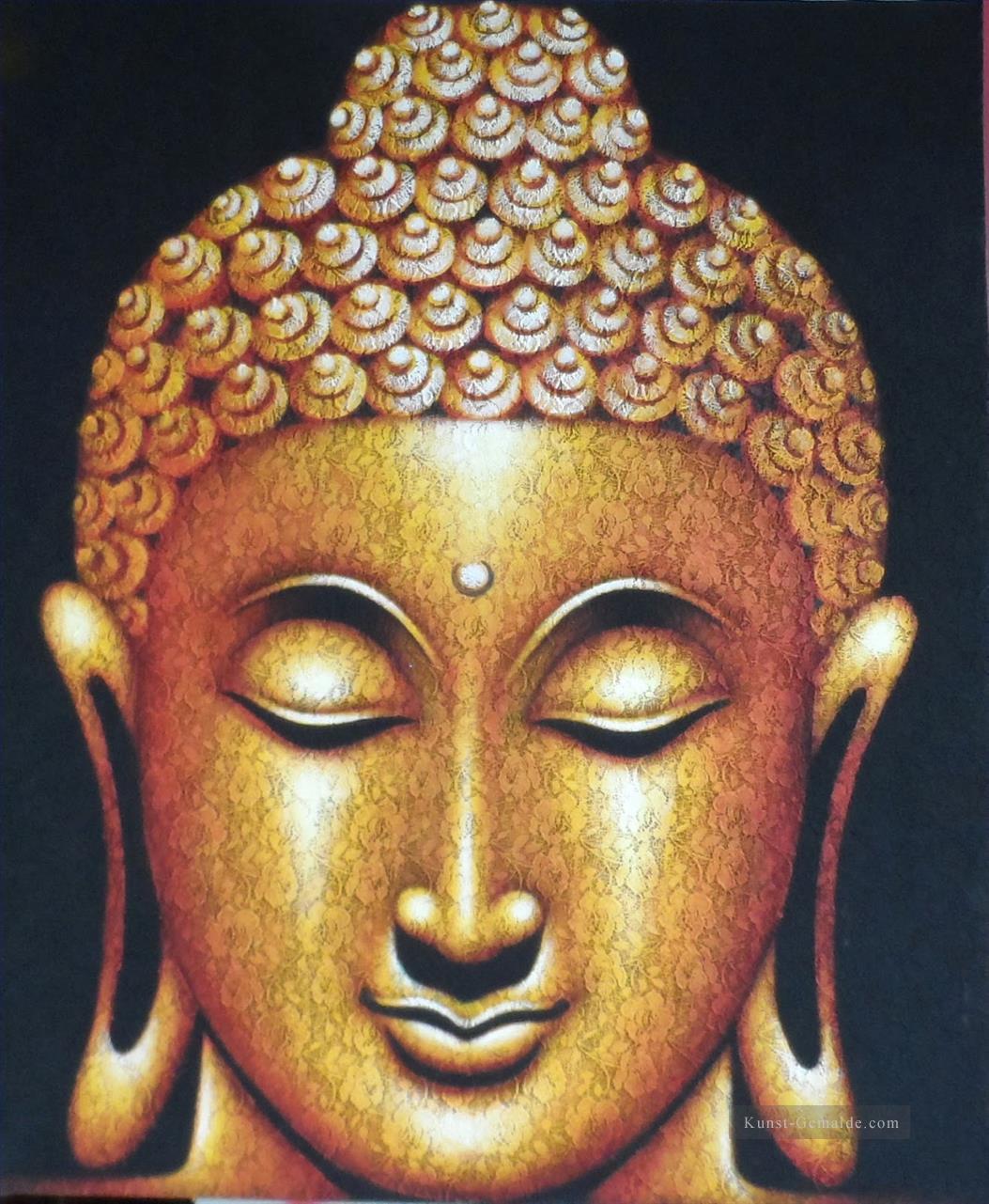 Buddha Kopf im schwarzen Buddhismus Ölgemälde